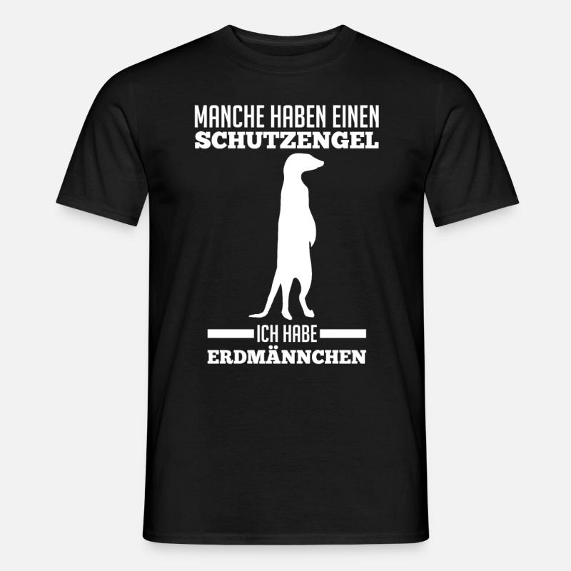 Erdmännchen - Männer T-Shirt - Schwarz