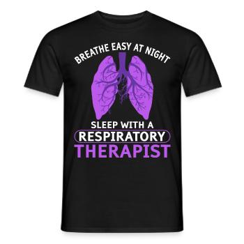 Respiratory therapists Respiratory therapist Occupational therapists - Men's T-Shirt - black - Front - AI Model Male 178 light (178cm)