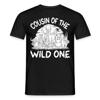 Safari Wildlife Africa le Grand 5 Zoologie - T-shirt homme - noir - Devant - AI Model Male 178 light (178cm)