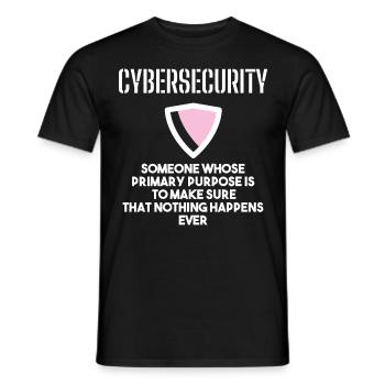 Cybersecurity - IT-Sicherheit Informatiker - Männer T-Shirt - Schwarz - Vorne - AI Model Male 178 light (178cm)