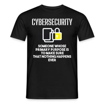 Cybersecurity - IT Security Computer Scientists - Men's T-Shirt - black - Front - AI Model Male 178 light (178cm)