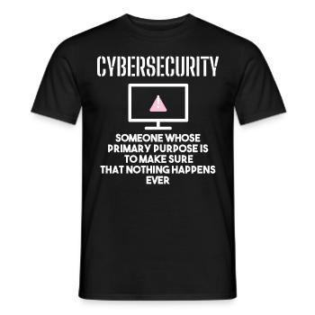 Cybersecurity - IT-Sicherheit Informatiker - Männer T-Shirt - Schwarz - Vorne - AI Model Male 178 light (178cm)