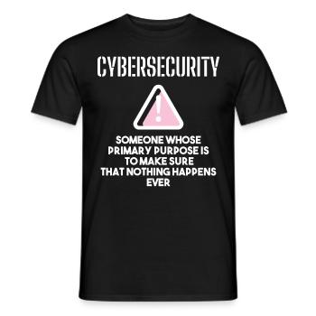 Cybersecurity - IT Security Computer Scientists - Men's T-Shirt - black - Front - AI Model Male 178 light (178cm)