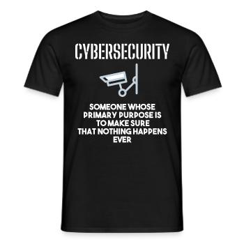 Cybersecurity - IT-Sicherheit Informatiker - Männer T-Shirt - Schwarz - Vorne - AI Model Male 178 light (178cm)