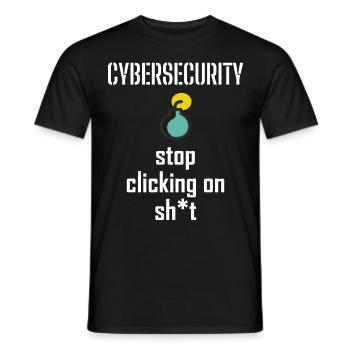 Cybersecurity - IT Security Computer Scientists - Men's T-Shirt - black - Front - AI Model Male 178 light (178cm)