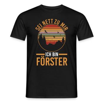 Waldarbeiter Holzfäller Waldarbeit Förster - Männer T-Shirt - Schwarz - Vorne - AI Model Male 178 light (178cm)