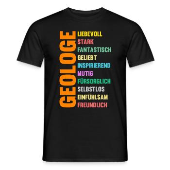 Geologie Fossiliensammler Fossilien Geologe - Männer T-Shirt - Schwarz - Vorne - AI Model Male 178 light (178cm)