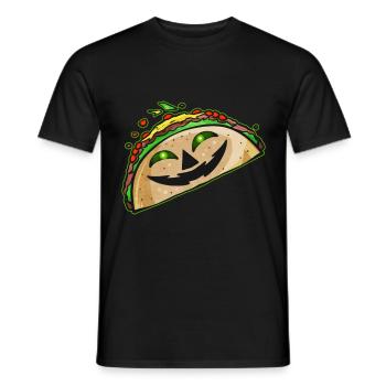 Taco With Jack O Lantern Face Costume Halloween - Männer T-Shirt - Schwarz - Vorne - AI Model Male 178 light (178cm)