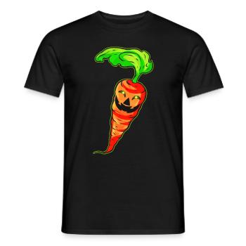 Evil Carrot With Jack O Lantern Face Costume - Männer T-Shirt - Schwarz - Vorne - AI Model Male 178 light (178cm)