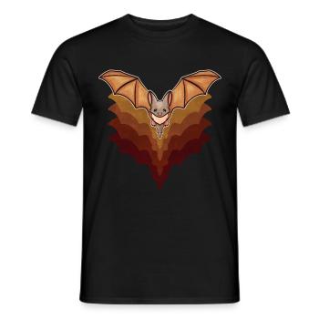 Cute Kawaii Bat Flying Halloween - Men's T-Shirt - black - Front - AI Model Male 178 light (178cm)
