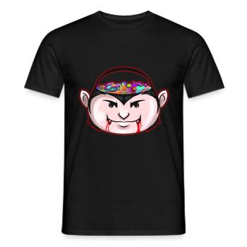 Sweets Bucket Scary Vampire Collecting On - Männer T-Shirt - Schwarz - Vorne - AI Model Male 178 light (178cm)
