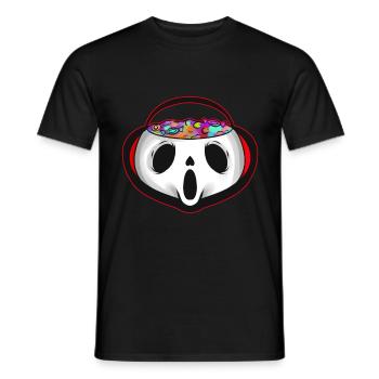 Sweets Bucket Scary Ghost Sweets Collecting On - Männer T-Shirt - Schwarz - Vorne - AI Model Male 178 light (178cm)