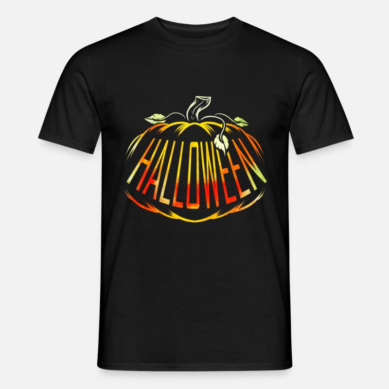 Pumpkin Drawing Halloween - Männer T-Shirt - Schwarz