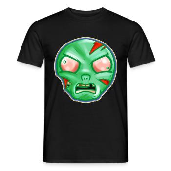 Kawaii Green Zombie Étrange Halloween - T-shirt homme - noir - Devant - AI Model Male 178 light (178cm)
