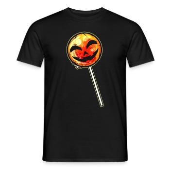 Citrouille Lollipop Lolli Sucker Halloween - T-shirt homme - noir - Devant - AI Model Male 178 light (178cm)