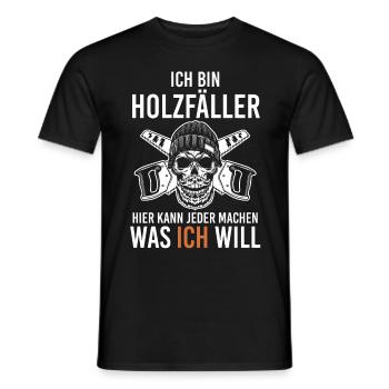 Waldarbeiter Förster Waldarbeit Holzfäller - Männer T-Shirt - Schwarz - Vorne - AI Model Male 178 light (178cm)