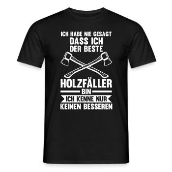 Waldarbeiter Förster Waldarbeit Holzfäller - Männer T-Shirt - Schwarz - Vorne - AI Model Male 178 light (178cm)