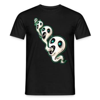 Crache sans fin des fantômes spirituels d’autres - T-shirt homme - noir - Devant - AI Model Male 178 light (178cm)