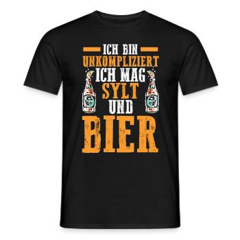 Nordsee Bier Sylt - Männer T-Shirt - Schwarz - Vorne - AI Model Male 178 light (178cm)