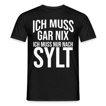 Nordsee Sylt - Männer T-Shirt - Schwarz - Vorne - AI Model Male 178 light (178cm)