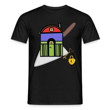 Maurerkelle Handwerker Haus Hütte Bauherr bauen - Männer T-Shirt - Schwarz - Vorne - AI Model Male 178 light (178cm)