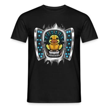 Duck Inside Costume Duck Takes Over Control - Men's T-Shirt - black - Front - AI Model Male 178 light (178cm)