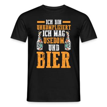 Ostsee Bier Usedom - Männer T-Shirt - Schwarz - Vorne - AI Model Male 178 light (178cm)