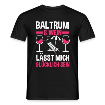 Nordsee Wein Baltrum - Männer T-Shirt - Schwarz - Vorne - AI Model Male 178 light (178cm)