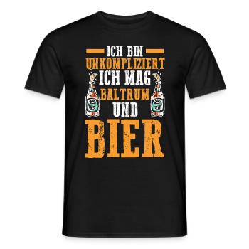 Nordsee Bier Baltrum - Männer T-Shirt - Schwarz - Vorne - AI Model Male 178 light (178cm)