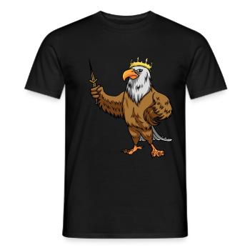 Bird, Eagle, Royal, King, Majesty, Fairy Tale, Child - Men's T-Shirt - black - Front - AI Model Male 178 light (178cm)