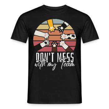 funny cat sayings - Men's T-Shirt - black - Front - AI Model Male 178 light (178cm)
