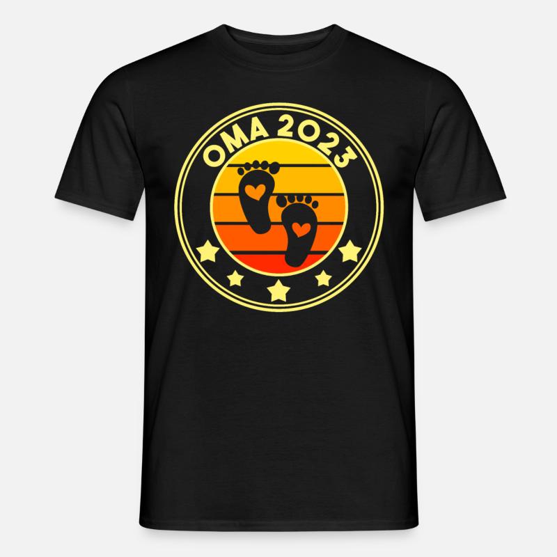 Großmutter 2023 Schwanger Werdende Oma - Männer T-Shirt - Schwarz