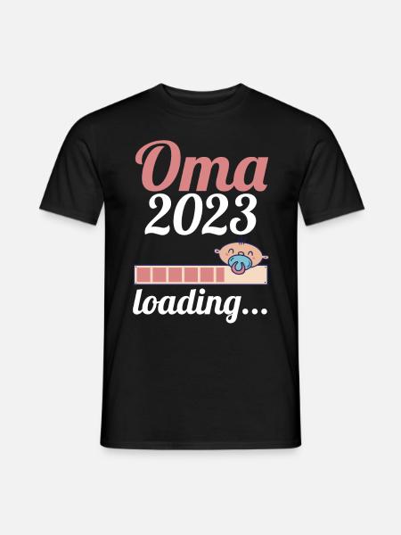 Großmutter 2023 Schwanger Werdende Oma - Männer T-Shirt - Schwarz