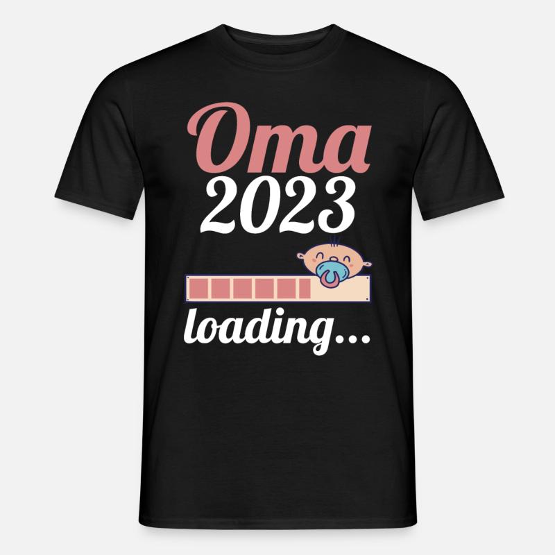 Großmutter 2023 Schwanger Werdende Oma - Männer T-Shirt - Schwarz