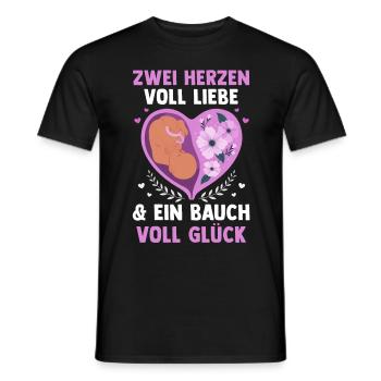 Mutter Schwangerschaft Schwanger Werdende Mama - Männer T-Shirt - Schwarz - Vorne - AI Model Male 178 light (178cm)