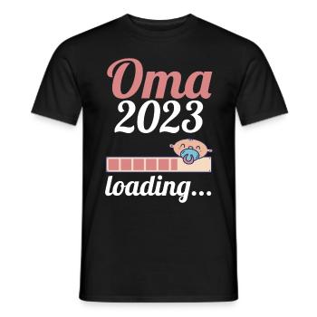 Großmutter 2023 Schwanger Werdende Oma - Männer T-Shirt - Schwarz - Vorne - AI Model Male 178 light (178cm)
