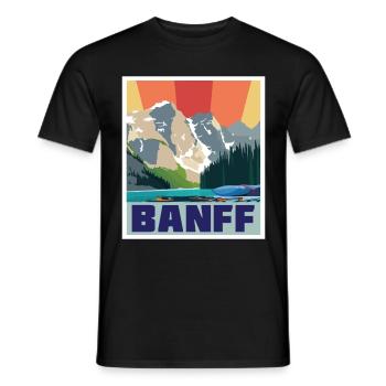 Parc national Banff Lake Louise Canada Camping Albe - T-shirt homme - noir - Devant - AI Model Male 178 light (178cm)