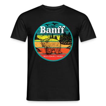 Parc national Banff Grizzly Bear Alberta Camping Moun - T-shirt homme - noir - Devant - AI Model Male 178 light (178cm)
