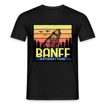 Canada Parc national de l’Alberta Banff Grizzly Bear Cam - T-shirt homme - noir - Devant - AI Model Male 178 light (178cm)
