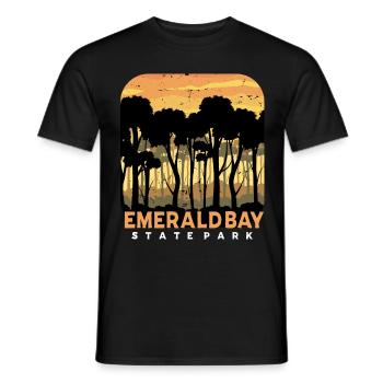 California State Park Camping Emerald Bay Nevada N - Men's T-Shirt - black - Front - AI Model Male 178 light (178cm)