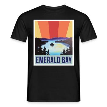 Emerald Bay Nevada Camping California State Park L - Men's T-Shirt - black - Front - AI Model Male 178 light (178cm)
