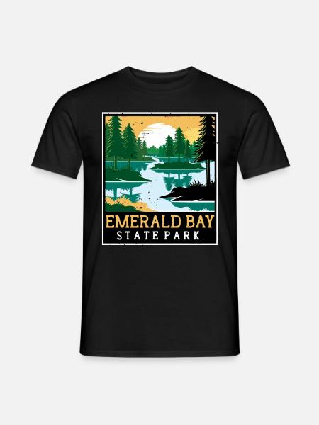 State Park Nevada Emerald Bay California Camping - Men's T-Shirt - black