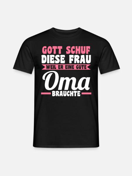 Großmutter Großmama Omi Oma - Männer T-Shirt - Schwarz