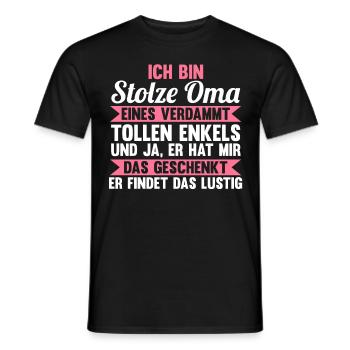 Großmutter Großmama Omi Oma - Männer T-Shirt - Schwarz - Vorne - AI Model Male 178 light (178cm)