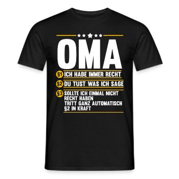 Großmutter Großmama Omi Oma - Männer T-Shirt - Schwarz - Vorne - AI Model Male 178 light (178cm)