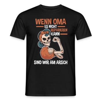 Großmutter Großmama Omi Oma - Männer T-Shirt - Schwarz - Vorne - AI Model Male 178 light (178cm)