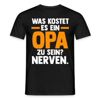 Großvater Großpapa Opi Opa - Männer T-Shirt - Schwarz - Vorne - AI Model Male 178 light (178cm)