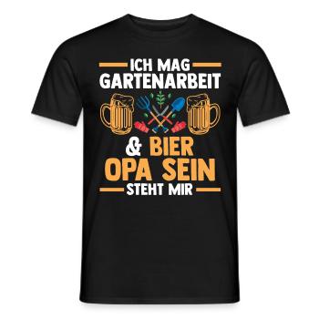 Großvater Großpapa Opi Garten Gartenarbeit Opa - Männer T-Shirt - Schwarz - Vorne - AI Model Male 178 light (178cm)