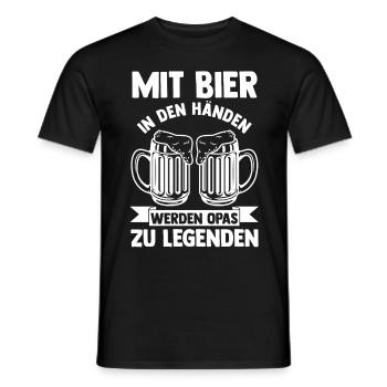 Großvater Großpapa Bier Opi Opa - Männer T-Shirt - Schwarz - Vorne - AI Model Male 178 light (178cm)