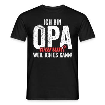 Großvater Großpapa Opi Opa - Männer T-Shirt - Schwarz - Vorne - AI Model Male 178 light (178cm)
